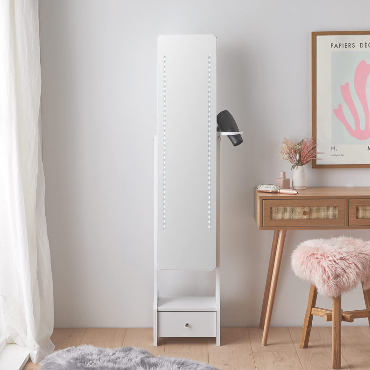 Standing mirror shop cabinet